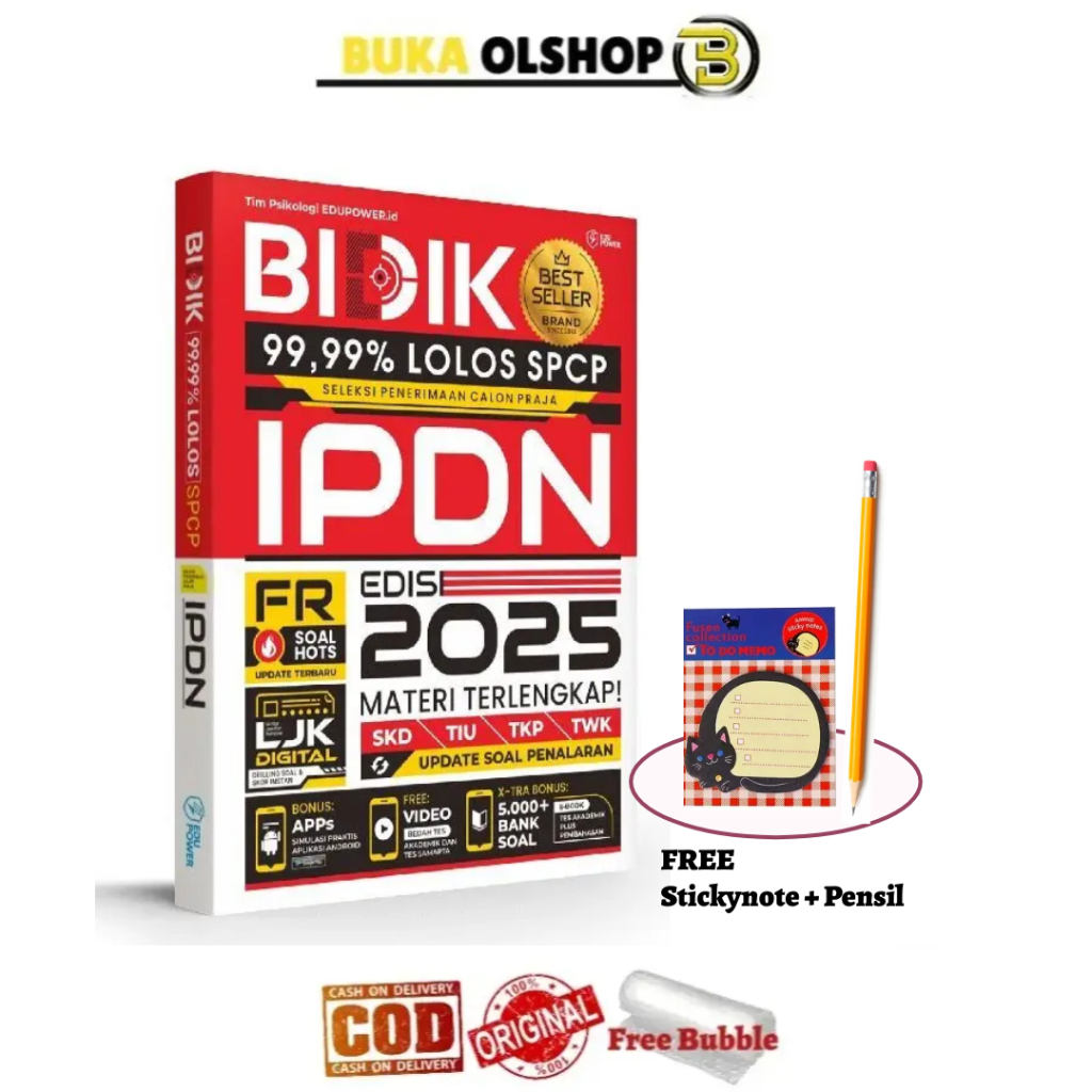 Bidik 99,99% Lolos SPCP IPDN 2025 Buku Tes Masuk IPDN 2025 Buku Bidik IPDN 2025