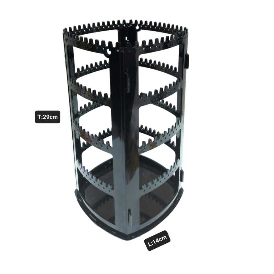 Rak Anting Acrylic/Rak Penyimpanan Perhiasan kalung Anting Putar 360 Derajat/Rak organizer