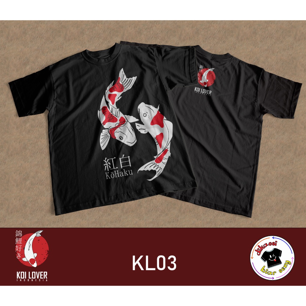 Kaos Koi, Koas Hobi Koi, Kaos Koi Lover Indonesia, Koi Kohaku KL03