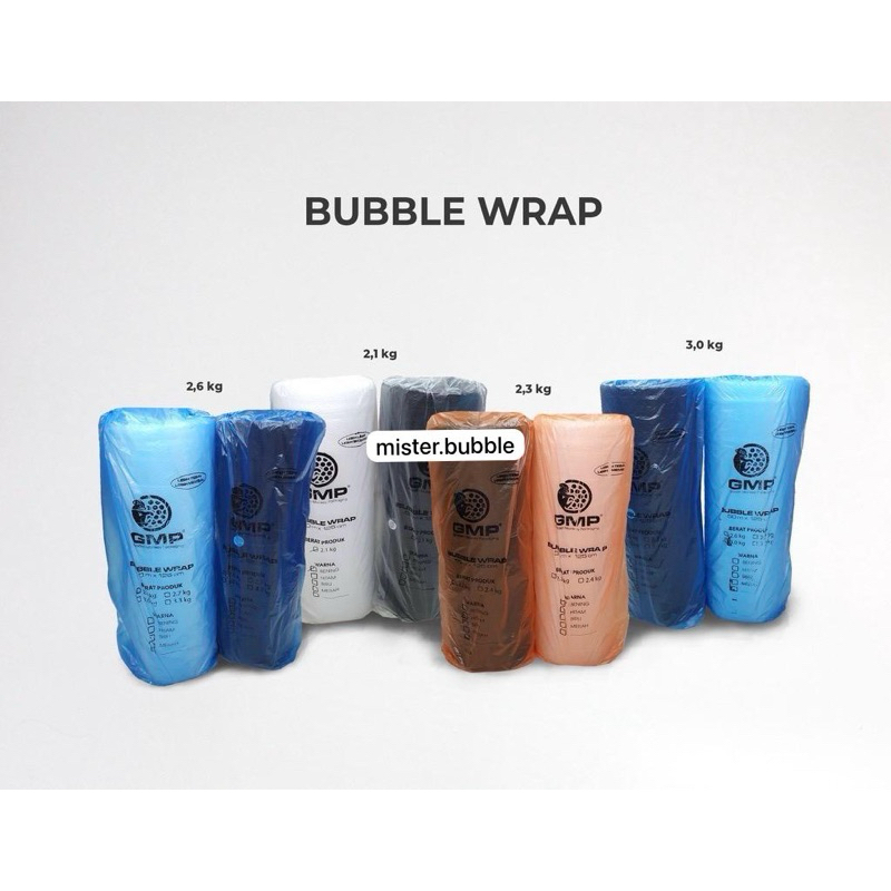 

bubble wrap GMP 125 x 50 meter bening hitam murah berkualitas