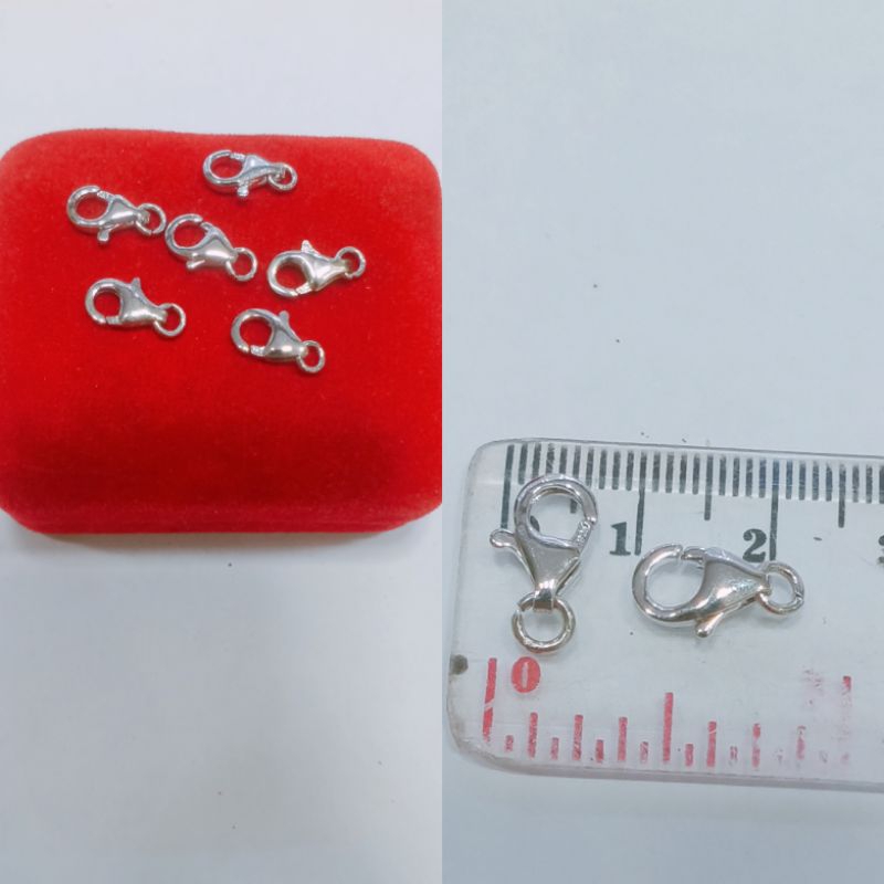 kokot/kaitan/untuk kalung/gelang asli perak silver925 lapis emas putih k03