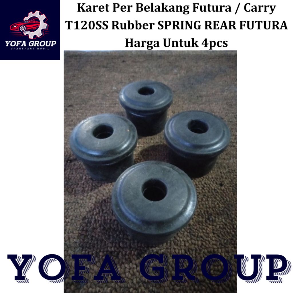 SPAREPART MOBIL Karet Per Belakang Futura  Carry  T120SS Hitam  Rubber SPRING REAR FUTURA
