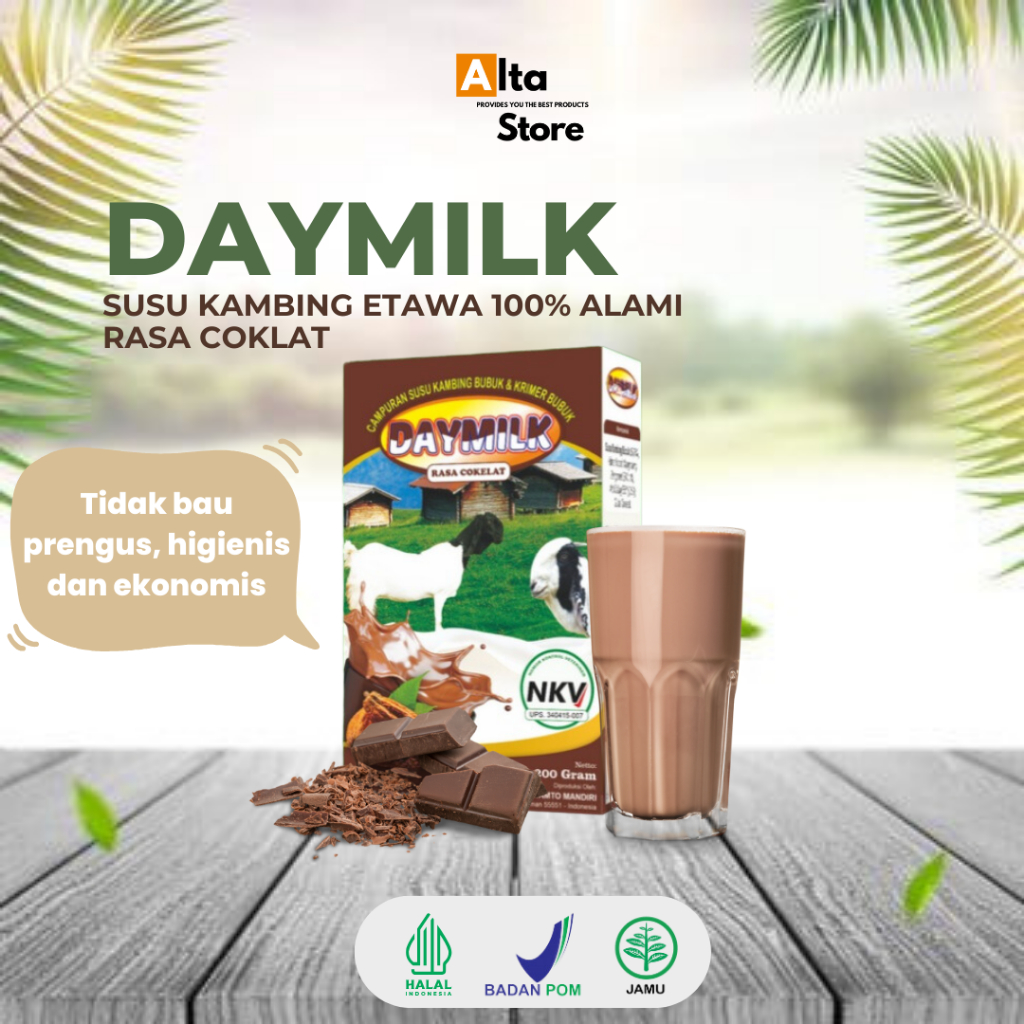 

DAYMILK Rasa Coklat - Susu kambing Etawa Asli Bantu Mengatasi Masalah Pernapasan, Tulang dan Persendian, Rematik, Asam Urat, Nyeri Sendi dan Menambah Imunitas Tubuh 100% Original dari Kambing Etawa Pilihan Terbaik