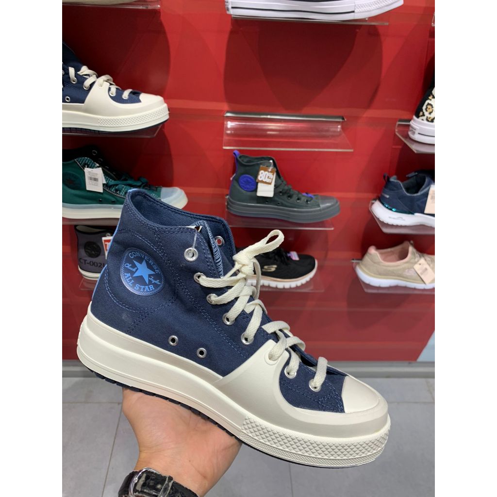 Sepatu Converse CTAS Construct Hi Navy Blue