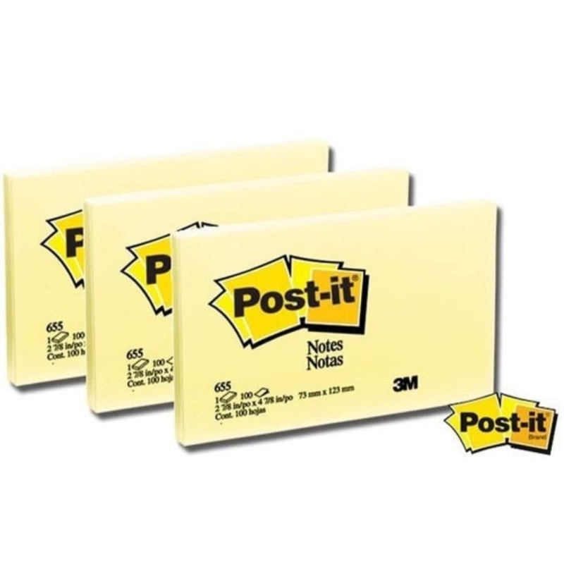 

STICKY NOTES 3M POST IT 655 72,6x127mm 3x5in MEMO TEMPEL NOTES POST IT 655
