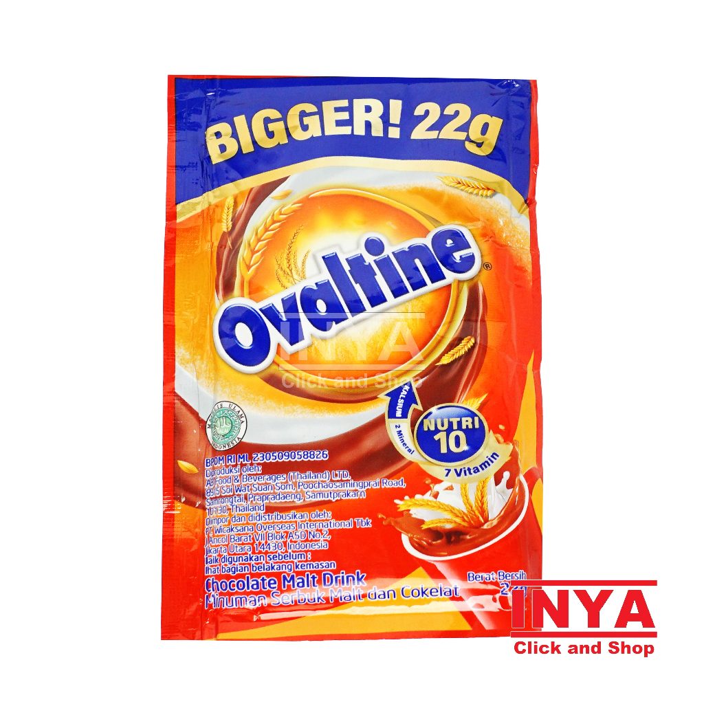 

Ovaltine Bigger Chocolate malt Drink 22gr Sachet - Minuman Serbuk