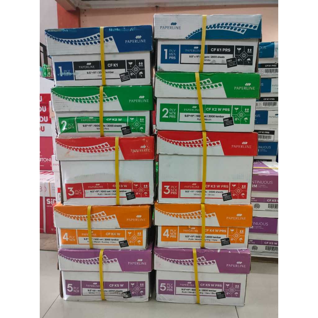 

Kertas Continous Form 3Ply 1Ply 2Ply 4Ply 5Ply PRS Porforasi uk. 9,5 inc x 11 inch