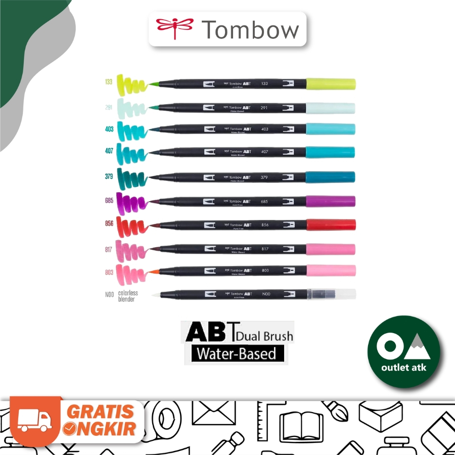 

Tombow ABT Dual Brush Pen Water Based - Pen Kuas