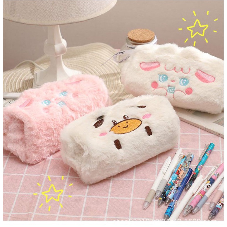 

KODE M6G3 TEMPAT PENSIL BULU BONEKA SAPI KELINCI POUCH KOSMETIK TEMPAT HP