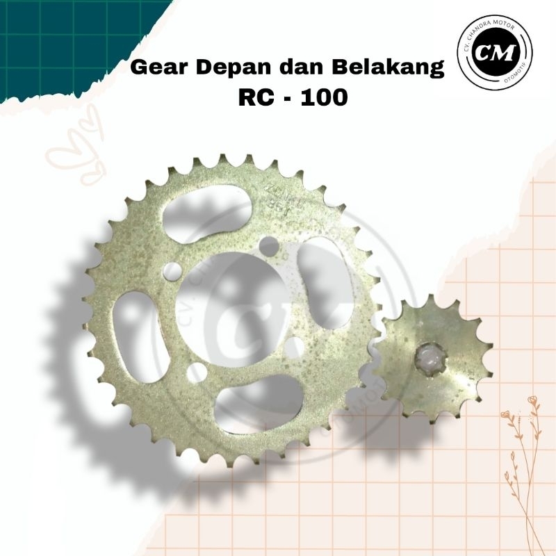 GEAR DEPAN DAN BELAKANG  RC 100
