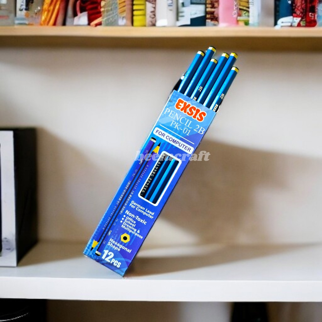 

pensil 2B EXSIS PK - 01 murah warna biru