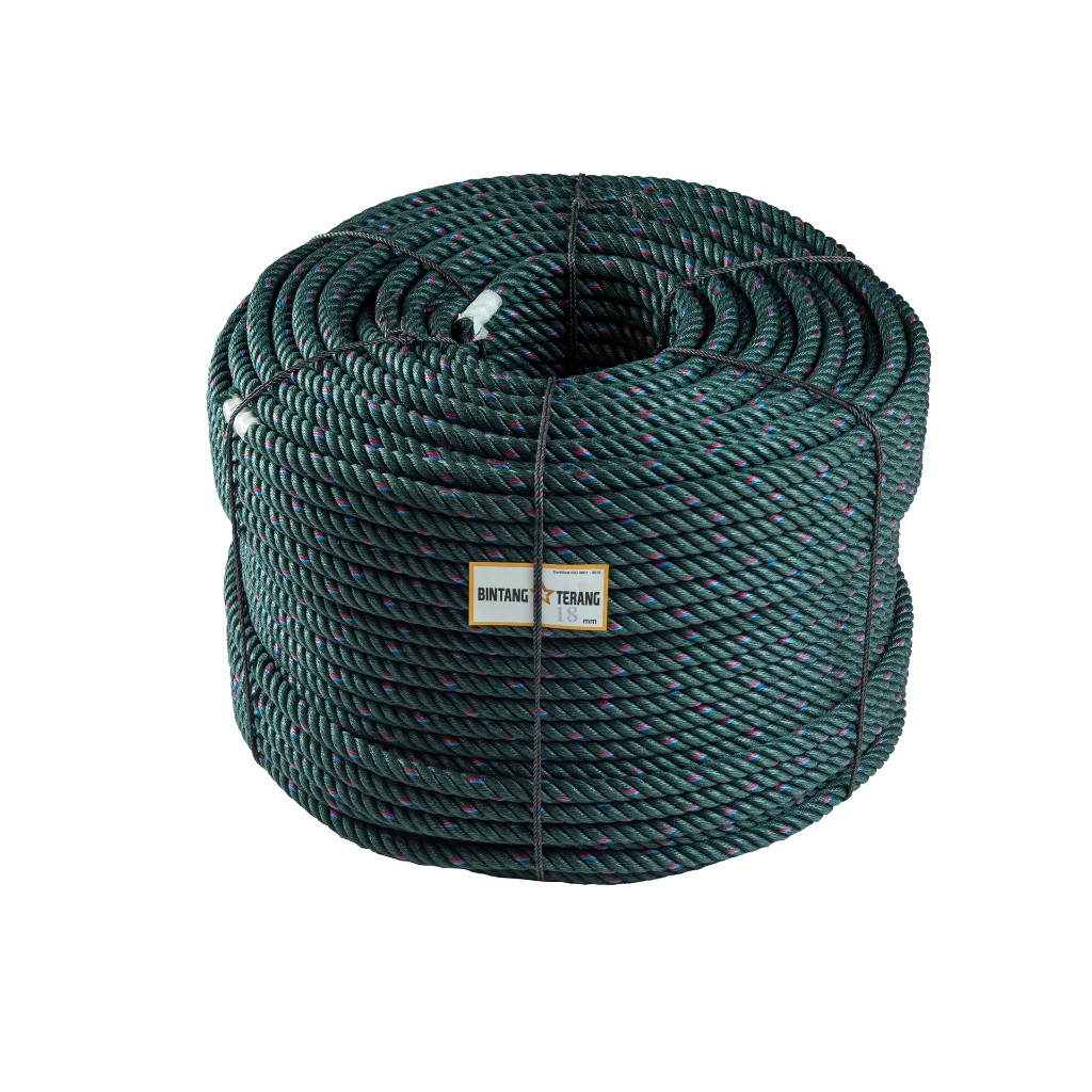 

Tali Plastik HDPE / Tali PE Polyethylene 18 mm +/- 220 Meter BINTANG TERANG
