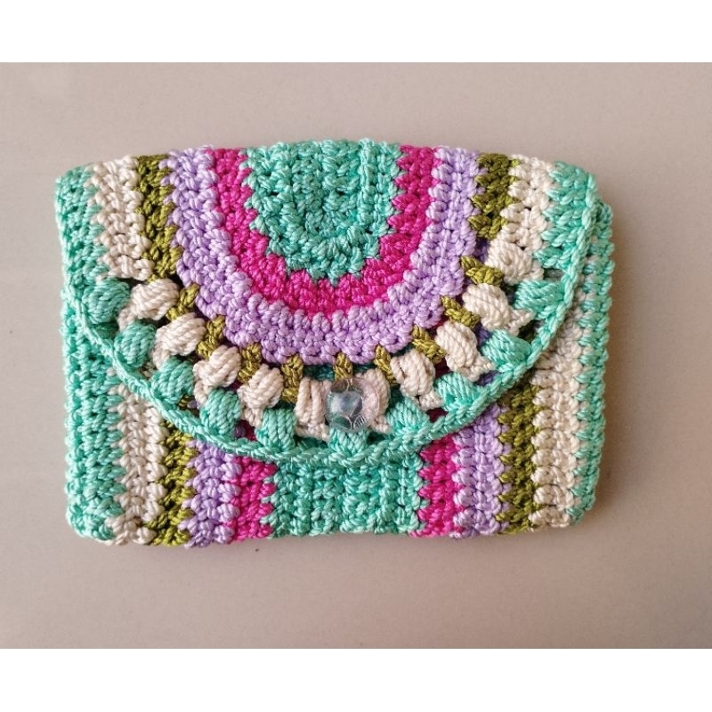dompet rajut handmade dompet kartu/ pouch rajut handmade