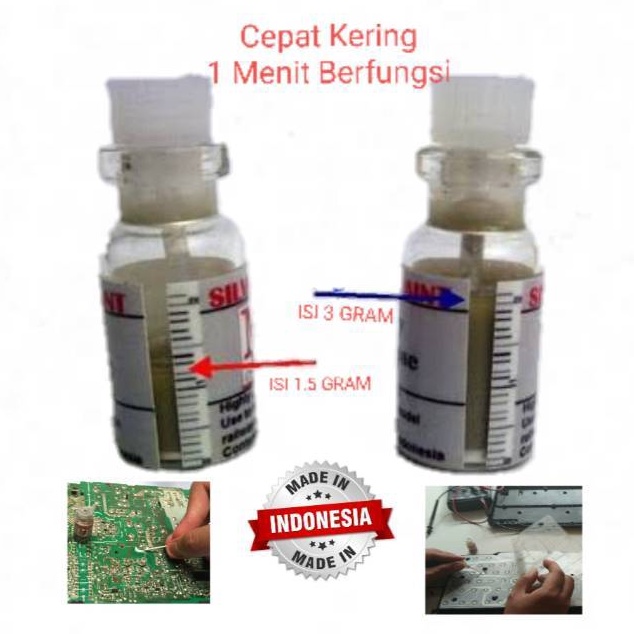 

KODE P8Q7 Silver conductive paint Merk MJ chemical isi 15 Grams