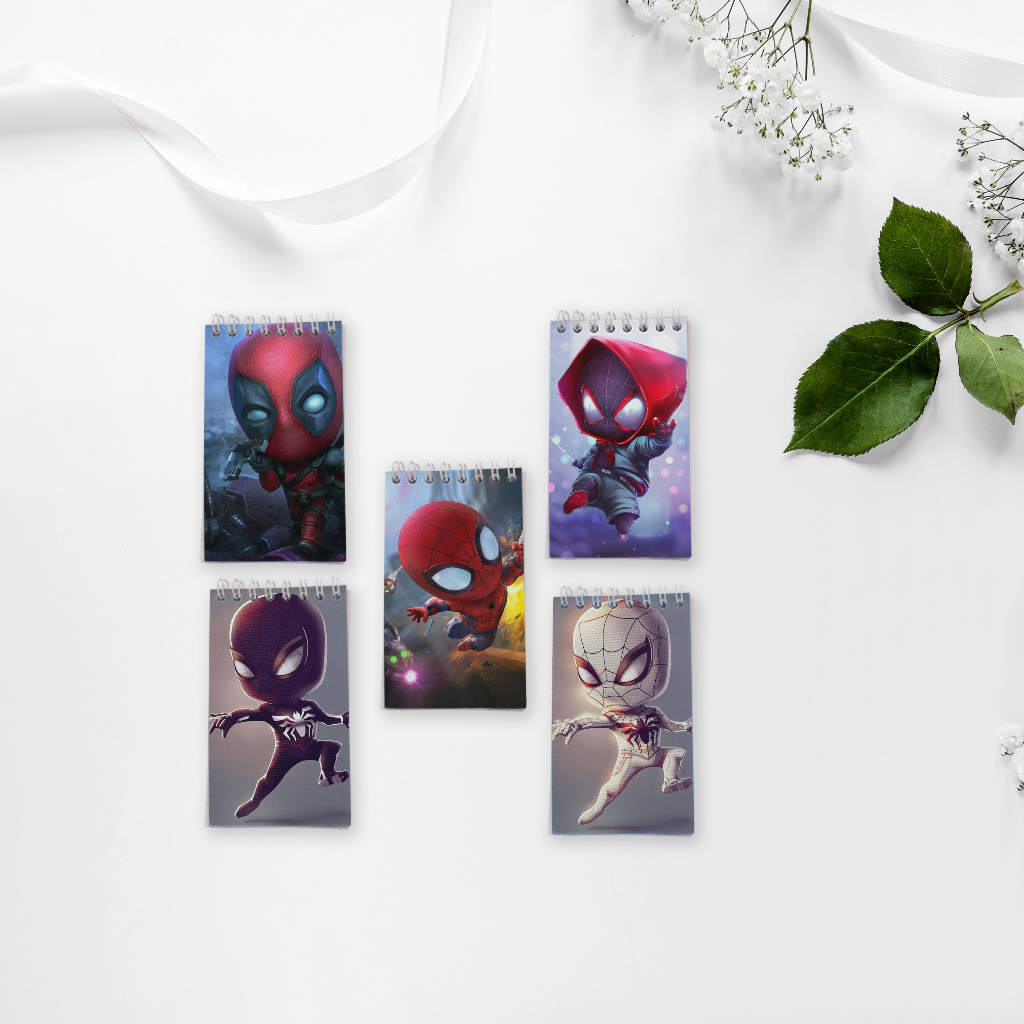 

Note Book Spiral Medium (7 cm x 12 cm) Edisi Chibi Spiderman