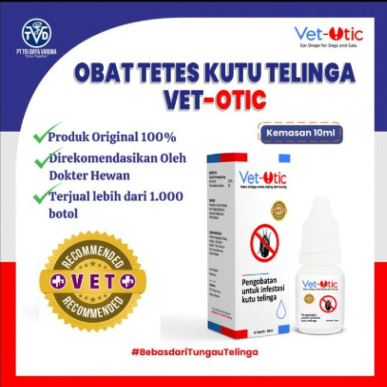 Vet Otic Obat Tetes Telinga Untuk Basmi Tungau Kucing Anjing