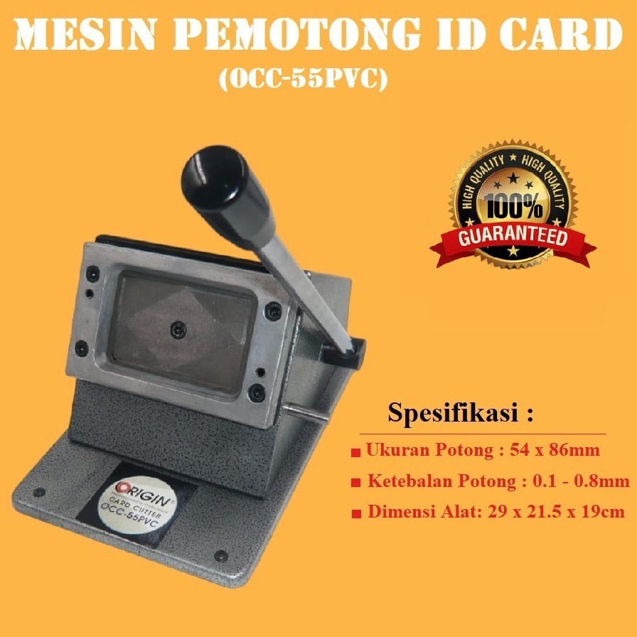 

KODE A2B7 Alat Pemotong Kertas Id Card Plong ID Card Card Cutter Mesin PVC Card Cutter Origin OCC55 PVC