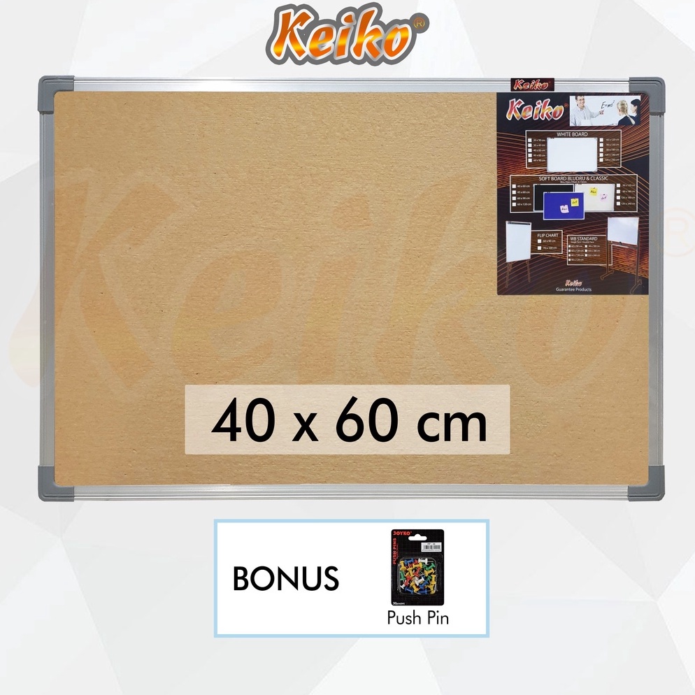 

ART K12K Softboard Pin Board Cork Board Papan Pengumuman Mading Gantung Polos Keiko 4 x 6 cm
