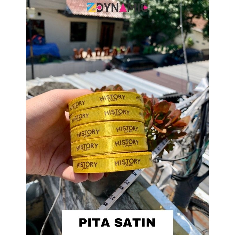 

label satin pita custom hampers/pita kado