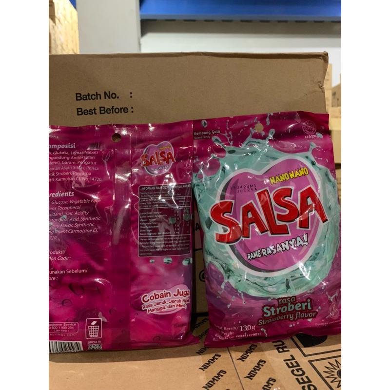 

Nano Nano Salsa Rasa Stroberry Kemasan Sak isi 56 butir.