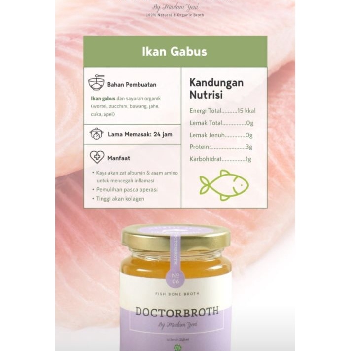 

COD NEWPRODUCT Ready Stock Bone Broth Doctor Broth Ikan GabusIkan Kutuk