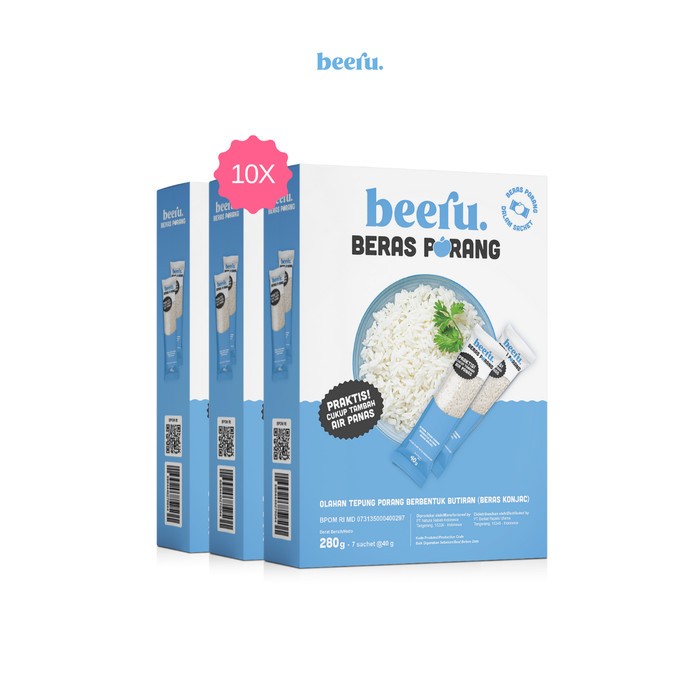 

Beeru Beras Porang Shirataki Konjac Rice isi 10 Box