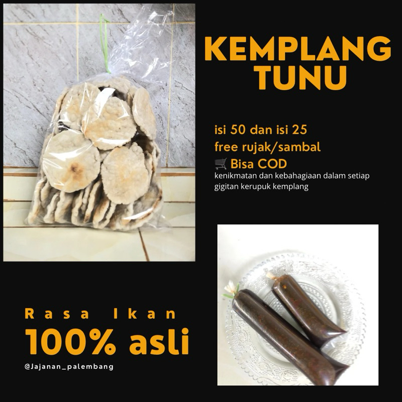 

Kemplang Tunu / Kemplang Panggang Asli Palembang isi 25 dan 50(Free rujak)