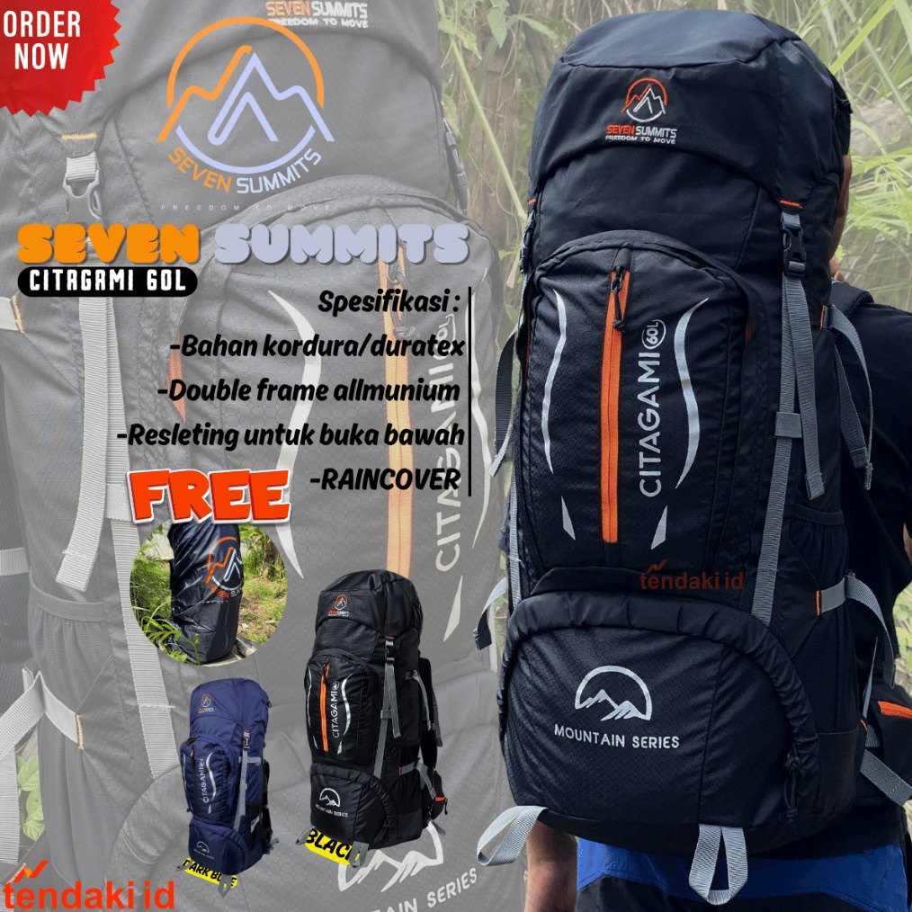 CARRIER SEVEN SUMMITS CITAGAMI 6L FREE RAINCOVER  Tas Carrier Seven Summits 6L Free Raincover  Tas Gunung  Kerir Seven Summits  Tas Ransel Tas Gunung 6 Liter Seven Summit ART R5V3