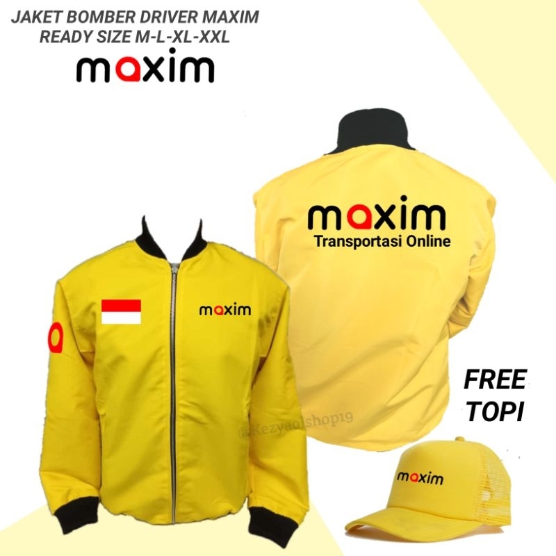 JAKET BOMBER MAXIM DRIVER - JAKET MAXIM TERBARU BONUS TOPI