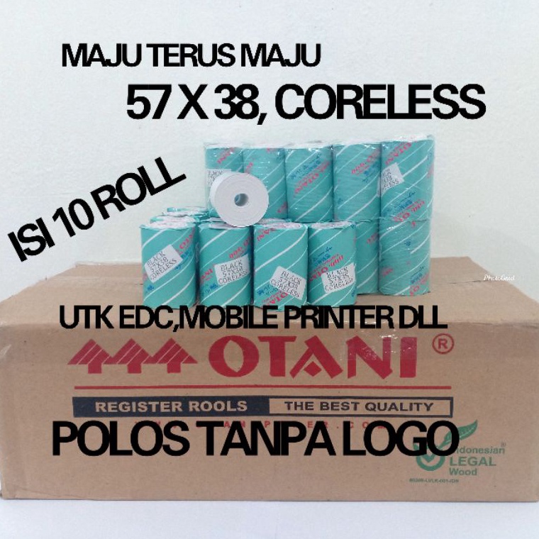 

ART I82X Kertas Thermal EDC Mobile Printer57x38 CORELESS1Pack isi 1Roll Merk Otani