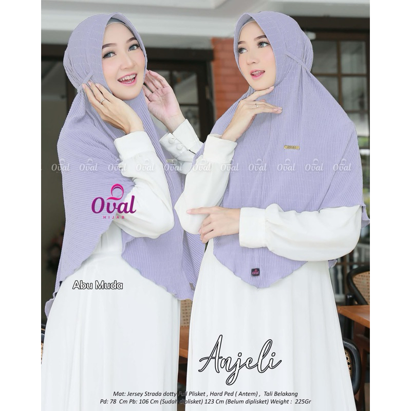 Anjeli Hijab Instan Original Oval Hijab Jersey Oval Hijab Anjeli Oval