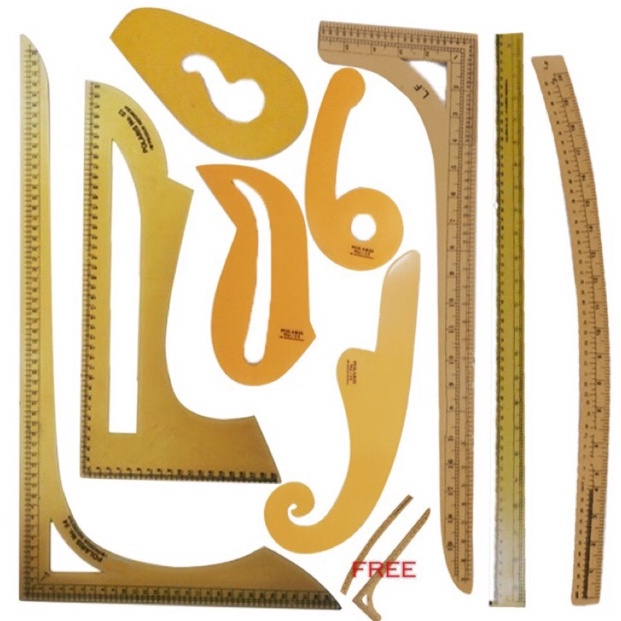 

ART V36O Set penggaris jahit penggaris kurva untuk membuat pola baju