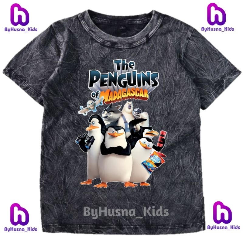 BAJU ANAK KAOS ANAK THE PENGUINS OF MADAGASCAR ATASAN ANAK BALITA BATITA PAKAIAN ANAK UNISED CEWE CO