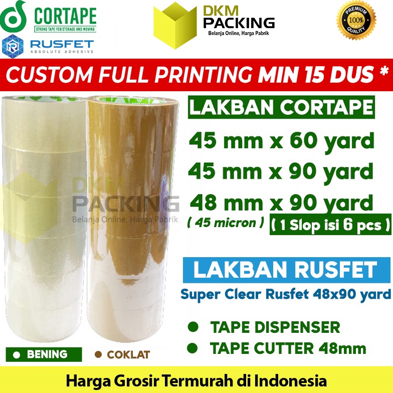 

ART O99S Lakban 48mm x 9yard CORTAPE Plakban Isolasi PREMIUM SELOP