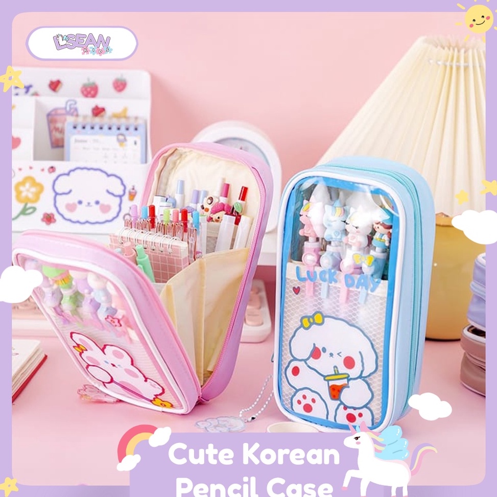 

KODE I1J4 Tempat Pensil Motif Kartun Lucu Korea Multilayer Anti Air Stationery Case