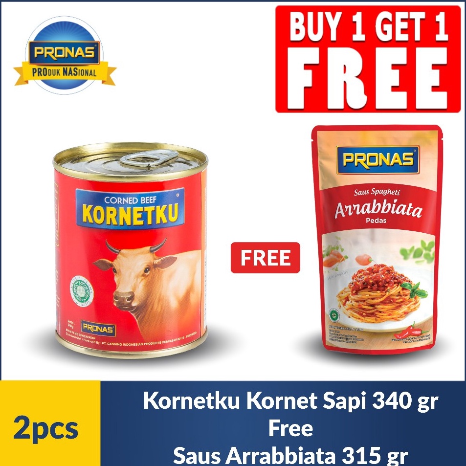 

Larismanis PRONAS Kornetku Kornet Sapi 34 gr Free Saus Arrabbata 315 gr