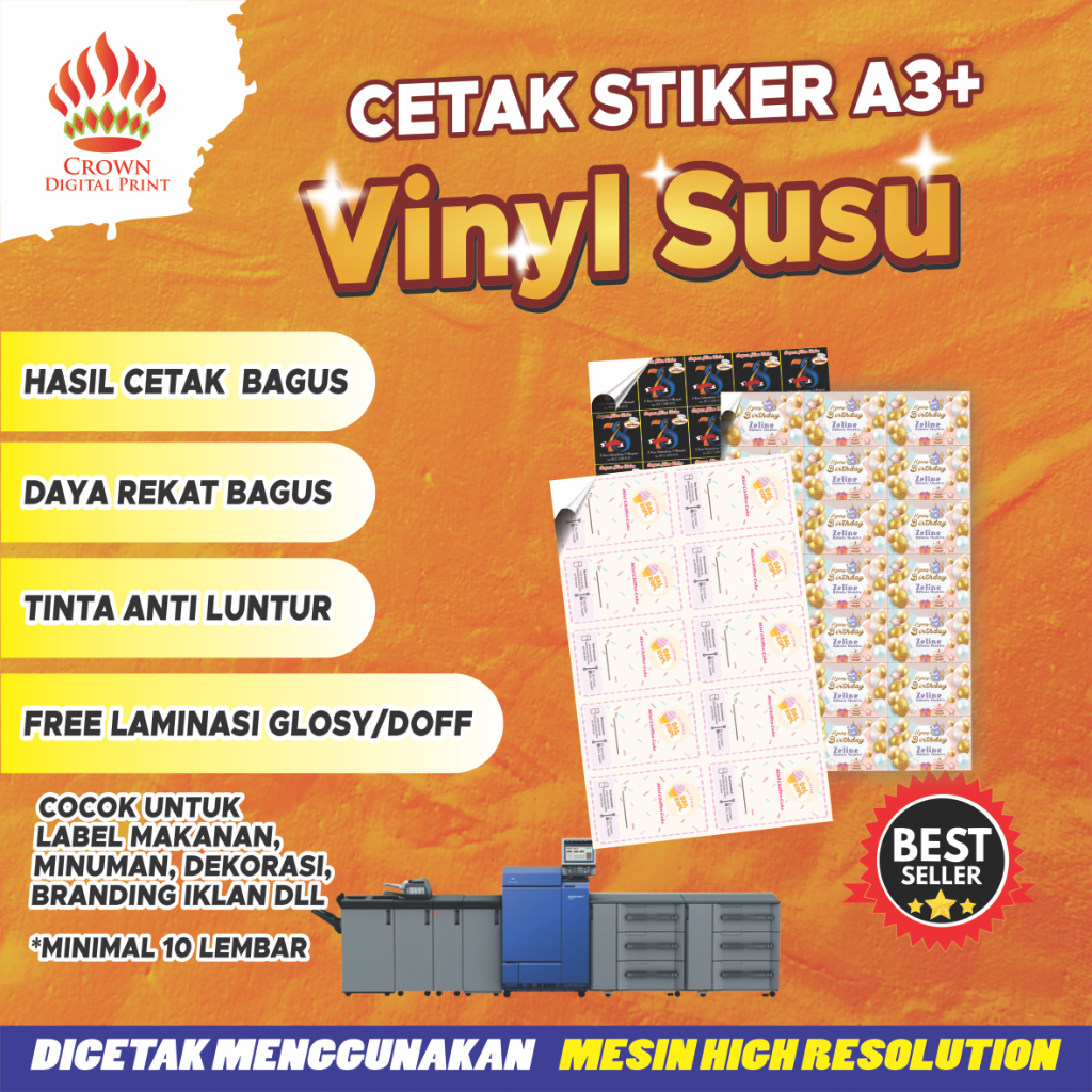 

PRINT A3+ VINYL SUSU | CETAK A3+ MURAH | STIKER VINYL SUSU | CETAK VINYL MURAH