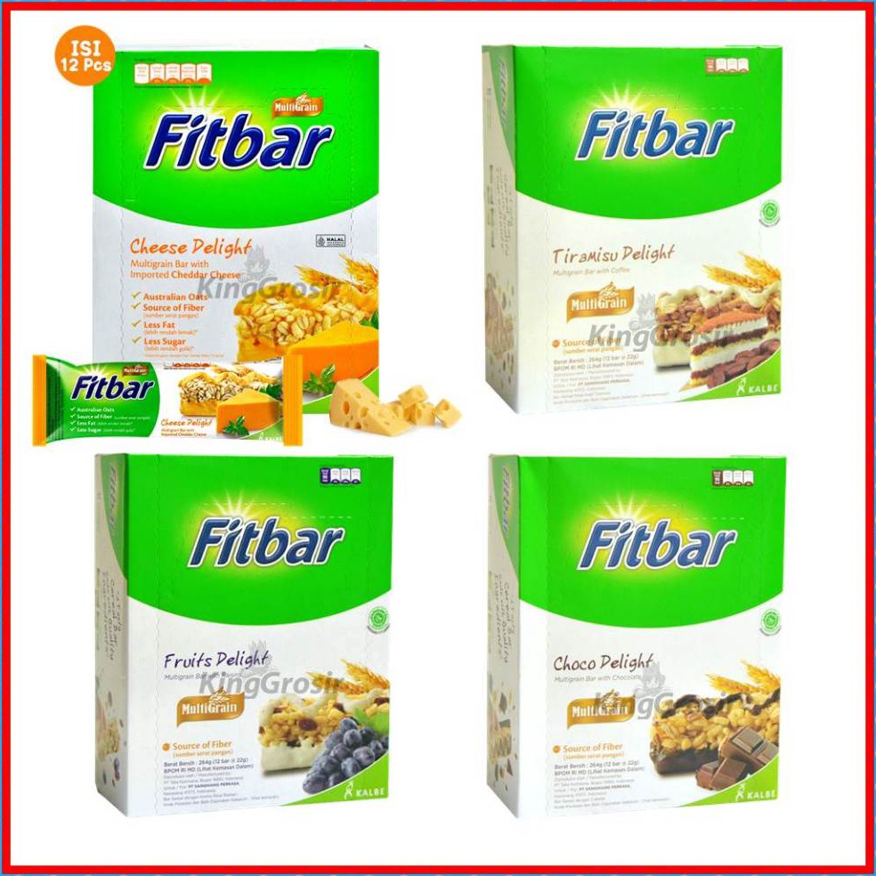 

Suplier1st Fitbar Cemilan Diet Sehat 1 Box Isi 12 pcs 2gr