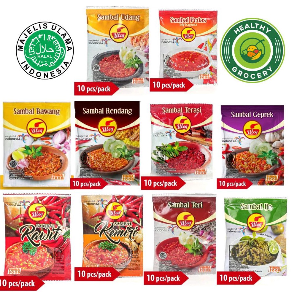 

Lariz Finna Sambal Uleg All Varian 1 Sachet Finna Sambel Geprek Udang Teri Rawit Kemiri Pedas Bawang Ijo Terasi