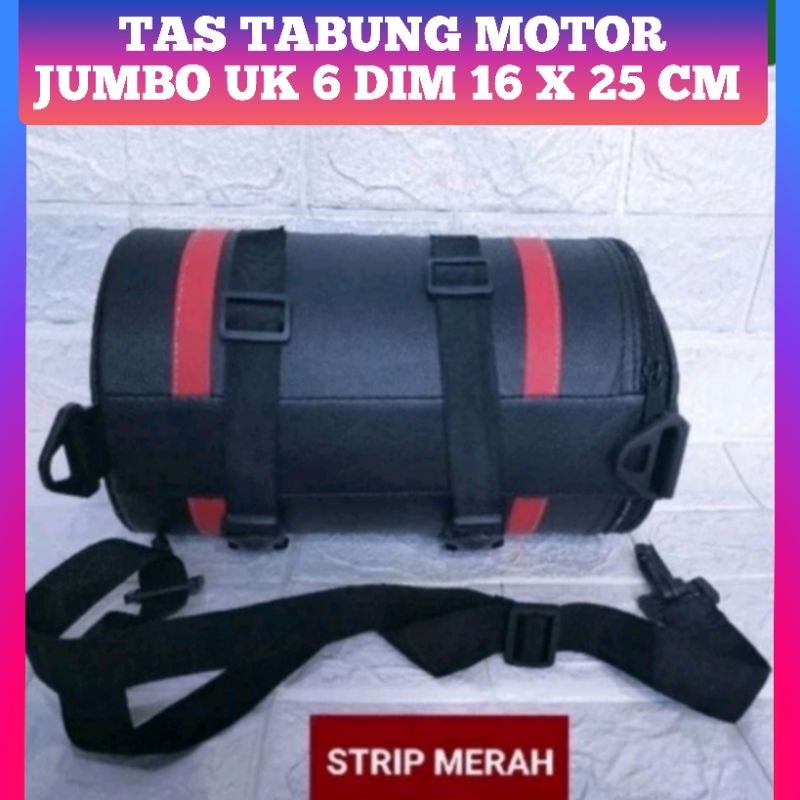TAS TABUNG MOTOR JUMBO/TEMPAT PENYIMPANAN JAS HUJAN MOTOR JUMBO UK 6 DIM 16 X 25 CM