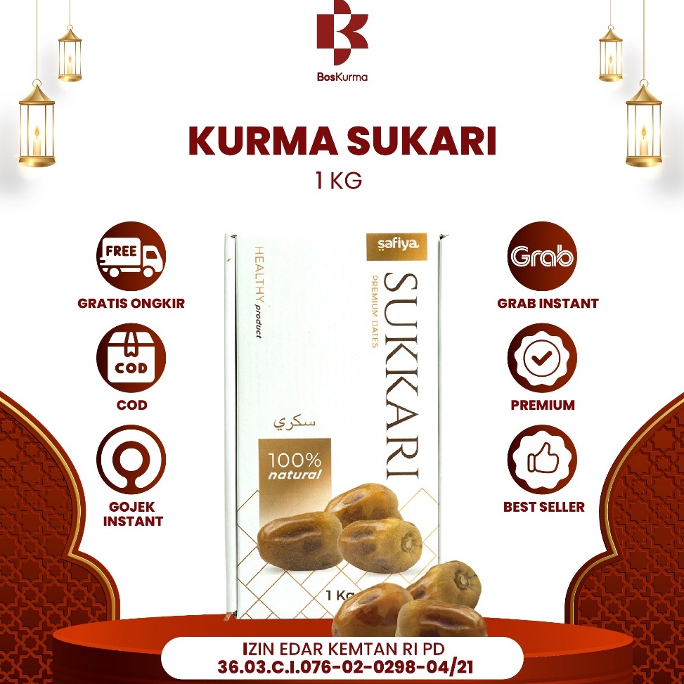 

Buruan Belanja Kurma Sukari 1 kg Grade A Premium Oleh Oleh Haji dan Umroh