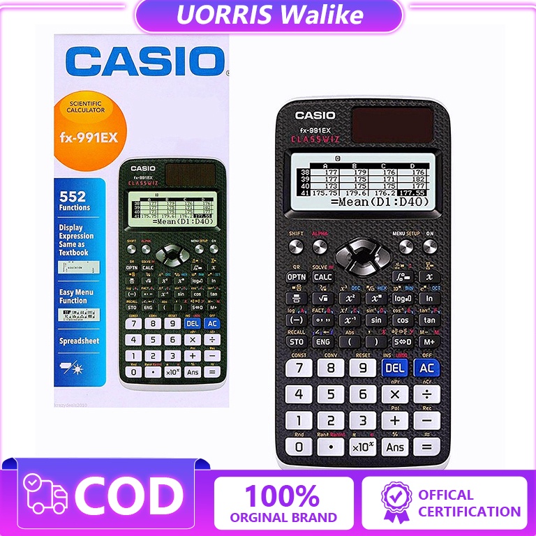 

ART V49V STOCK Casio FX991EX FX991ex FX 991ex Scientific Calculator Classwiz scientific Calculator Black