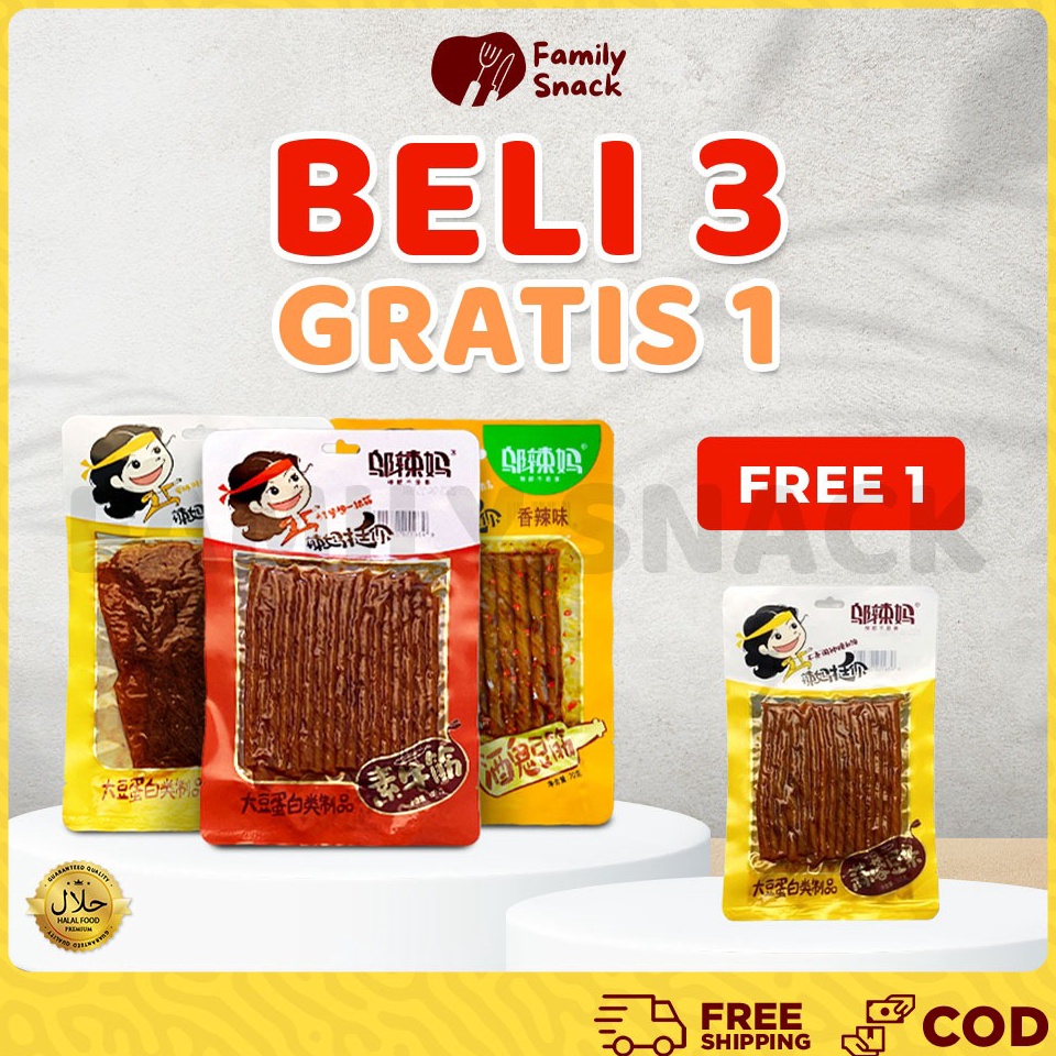 

Cuma Sehari Latiao Family Snack HALAL Buy 3 Get 1 Free Wulama Latiao Bundle Wulama Gluten Cemilan Snack A Food Vegetarian Latiao