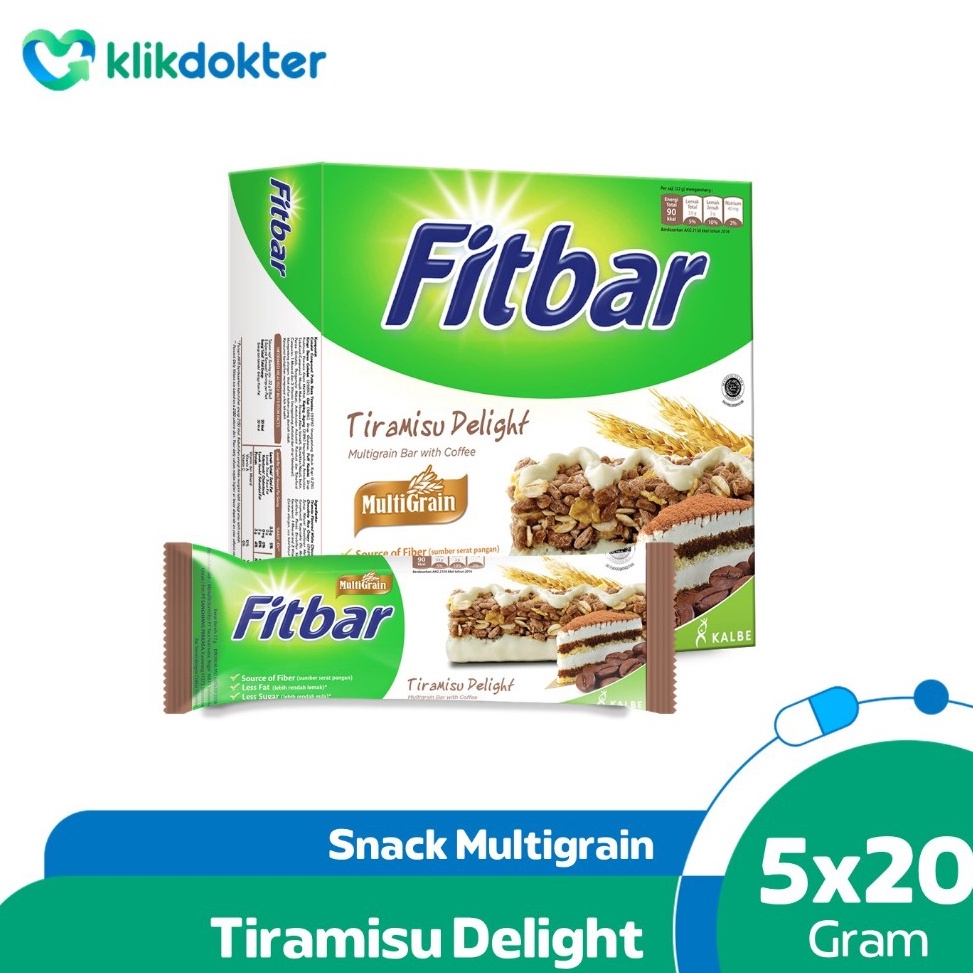 

Masih fresh Fitbar Multigrain Tiramisu Delight 5X2gr