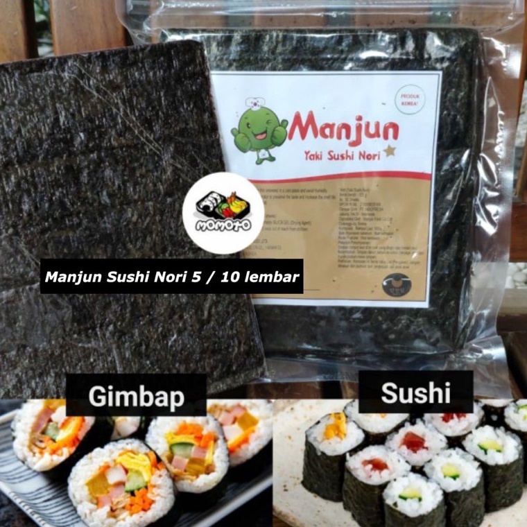 

Masih fresh PROMO Manjun Nori HALAL Seaweed Rumput Laut Sushi Gimbap Korean Yaki Sushi Nori