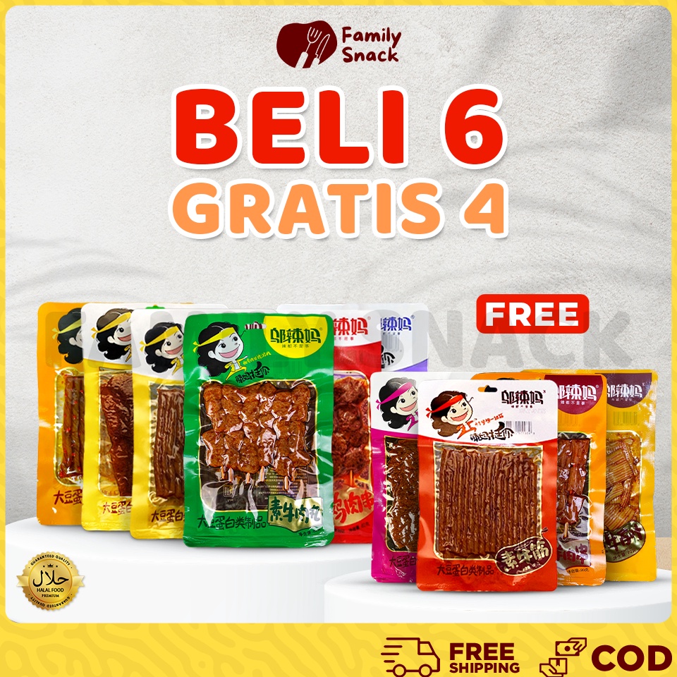 

Laris Lagi Latiao Family Snack HALAL Buy 6 Get 4 Free Wulama Latiao Bundle Wulama Gluten Cemilan Snack A Food Vegetarian Latiao