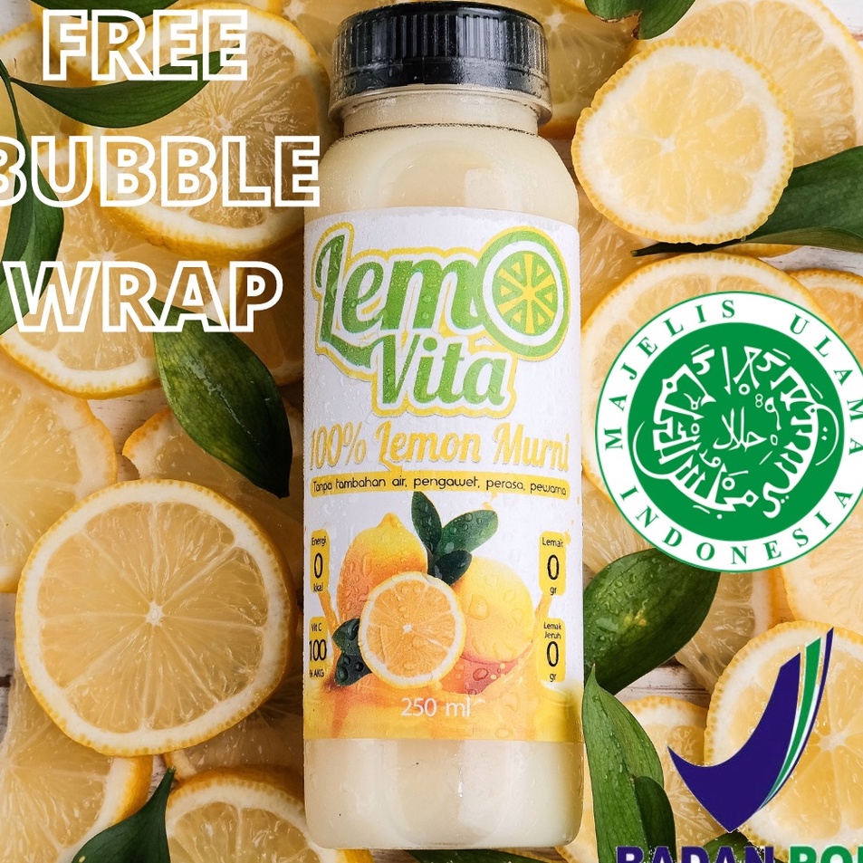 

Harga Bagus BPOM Fresh Sari Lemon Lemovita Jus Halal Murah 25ml