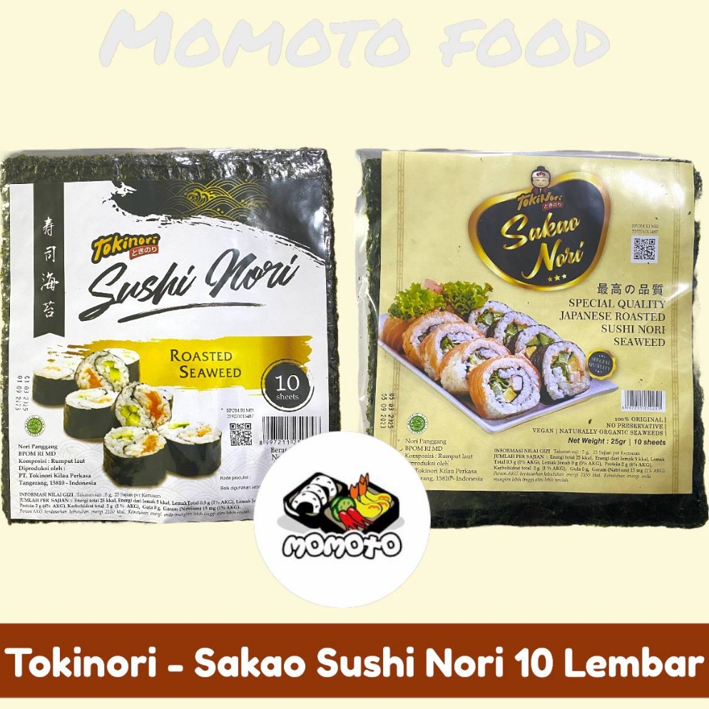 

NEW Tokinori Sakao Sushi Nori 1 Lembar Halal Kimbap Gimbap Rumput Laut