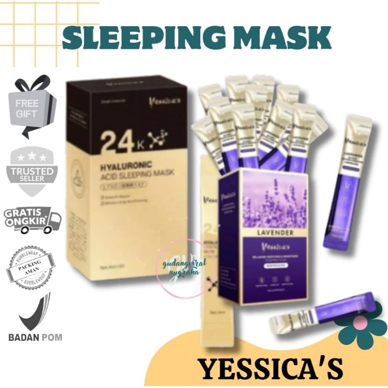 ~GVN~ YESSICA’S 24K HYALURONIC ACID SLEEPING MASK YESSICA MASKER TIDUR SLEEPING MASK YESSICA