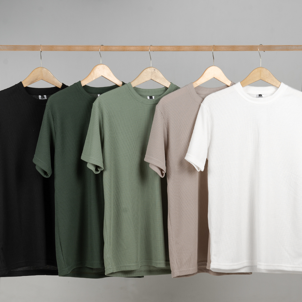 Kaos Pria Polos Waffle Premium / Kaos Polos Waffle UNIQLO